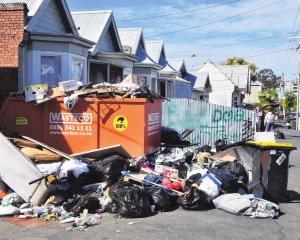 University of Otago students have gone home after finishing their exams, leaving piles of rubbish...