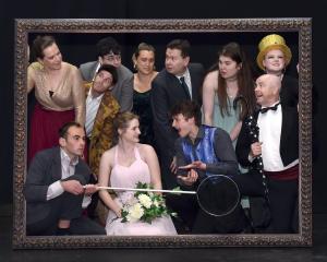 The cast of The Cherry Orchard — (front, from left) Daniel McClymont, Becky Hudson, Branson...