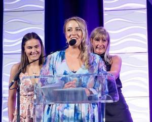 Face Body &amp; Beauty team members receiving The Industry Awards New Zealand beauty salon of the...