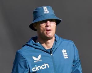Freddie Flintoff suffered a facial injury and is pictured at a cricket match between England and...