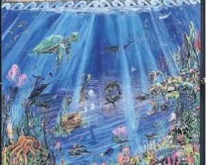 The new mural on the wall at the Amberley pool. PHOTO: SUPPLIED