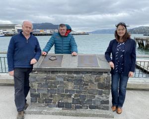 Organisers of the HMS Neptune Reunion, (from left) John Campbell, and Otago Military History...
