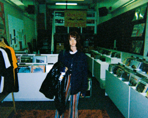 Flying Nun artist Vera Ellen inside the Wellington store. Photo: Tony Stamp via RNZ