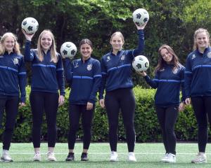 Southern United players gearing up for the National League final tomorrow are (from left) Hannah...