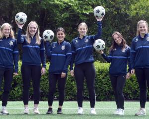 Southern United players gearing up for the National League final tomorrow are (from left) Hannah...