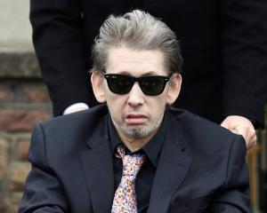 Shane MacGowan departs the funeral service of his mother Therese MacGowan in this 2017 file photo...