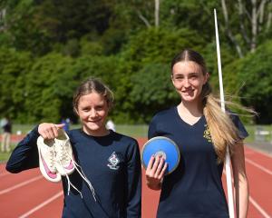 Runner and long jumper Jorja Gibbons (left) and thrower Alexa Duff are among Otago’s medal hopes...