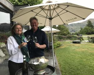 Dan and Sarah Kate Dineen of Maude, near Wānaka, celebrate their award winning 2023 champion...
