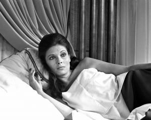 British actress Hildegard Neil during the filming of the movie 'Marco Antonio y Cleopatra',...