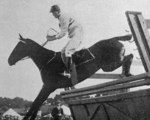 Miss D. Mowat, riding Kaikorai Elaine, winner of the lady riders’ hunting and leaping...