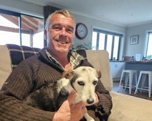 Waitaki MP Miles Anderson with his Jack Russell terrier, Tiny. PHOTO: SUPPLIED