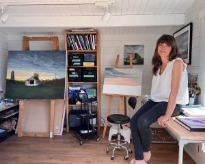 Zoe Marsden enjoys working from her garden studio in Wellington. PHOTOS: SUPPLIED