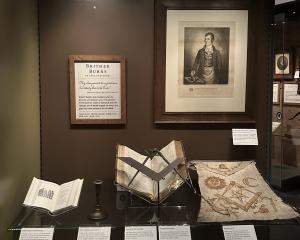 Religious and Masonic items owned by Burns at the museum. PHOTO: WAYNE MARTIN