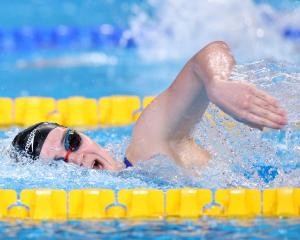 Erika Fairweather at the World Aquatics Championships in Doha. Photo: Getty Images