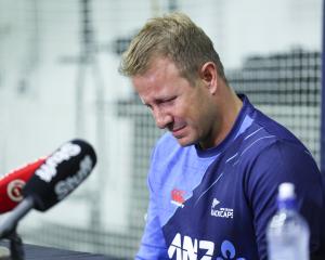 Black Caps left-armer Neil Wagner gets emotional after announcing his retirement from...
