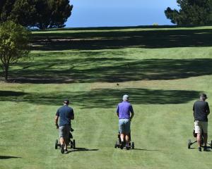 Golfers at the St Clair course. PHOTO: ODT FILES