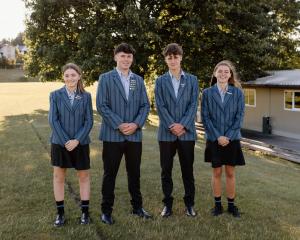 Readying to lead are Te Kura o Tititea Mount Aspiring College 2024 head students (from left)...