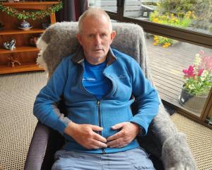 Invercargill Mayor Nobby Clark rests at home, after double bypass surgery, last month. PHOTO:...