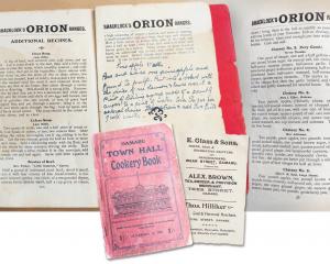 The cover and recipes from the Oamaru Town Hall Cookery Book. Photos: Waitaki Museum
