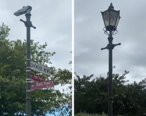 The new LED streetlights, left, have been criticised by deputy mayor Malcolm Lyall who says they...