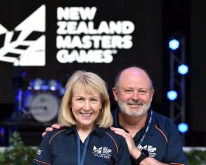 Nancy and John Keith, of Seattle, are volunteering at the Masters Games again this week. PHOTO:...