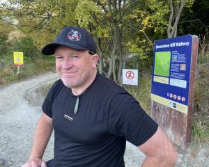 Jamie Harris preparing for his latest MARCH March up Queenstown Hill. PHOTO: PHILIP CHANDLER