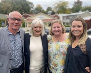 From left, ACAS chair Paul Rea and committee member Margot Robinson, Wakatipu Plunket’s Krista...