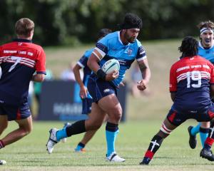 Former Moana Pasifika rep Don Lolo shows he means business in his first game for Wakatipu last...