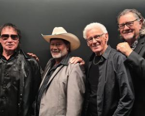 Country music group the NZ Highwaymen (from left) Eddie Low, Dennis Marsh, Gray Bartlett and...