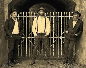 Leading Kaitangata’s Dead Rockers Ball are Bulletproof Convertible’s (from left) Paul Southworth,...