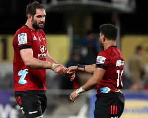 Richie Mo'unga and Sam Whitelock. Photo: Getty Images