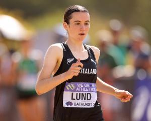 Catherine Lund representing New Zealand at the world cross-country championships in Bathurst last...