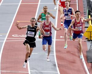 Geordie Beamish couldn't hide his shock as he crossed the finish line in first place at the World...