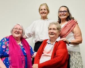 Dominique Vallette (top right) reunited with Sue Ryan (top left), Rosemary Kraushaar (front left)...