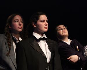 White Men cast (from left) Lucy Brown, Caitlin Brennan and Bella Kircher — who will not be...
