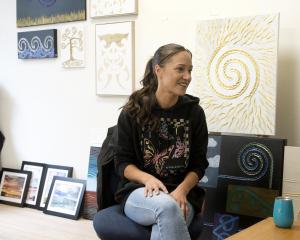 Savannah Kerikeri prepares for her "Mana Wāhine" exhibit and workshop in her studio  yesterday....