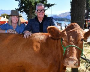 Launching the 2024 Otago Daily Times Rural Champions campaign on Friday are Sir John Kirwan and...