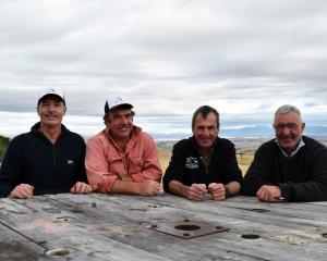 Celebrating the Patearoa Collie Club centenary on the Maniototo last week are (from left)...