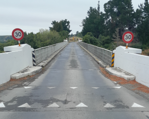 The Waimakariri Gorge bridge will be closed at night from Monday to Friday for about the next six...