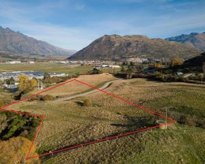 The site of the proposed complex. Queenstown Airport runway can be seen in the distance. PHOTO:...