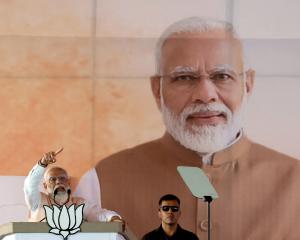 Indian Prime Minister Narendra Modi speaks at an election rally in Meerut. PHOTO: REUTERS