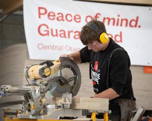 Hayes Built Ltd apprentice Tom Neilson, 25, of Queenstown, competes in the NZ Certified Builders...