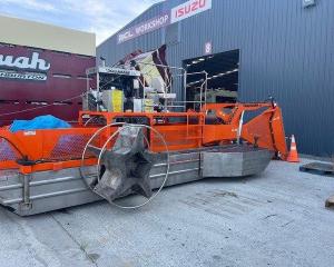 The new weed harvester is at ACL awaiting a permit from Maritime NZ. Photo: Supplied