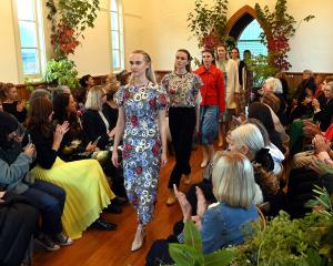 Local models wear garments by Dunedin fashion designer Charmaine Reveley at an iD Fashion in the...