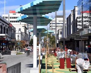The George St improvements, including the new play equipment, are nearly completed. PHOTO: GREGOR...