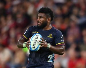 Timoci Tavatavanawai of the Highlanders in action during the round nine Super Rugby Pacific match...