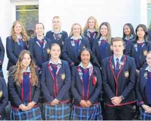 Ashburton College student leaders with principal Simon Coleman. Photo: Supplied