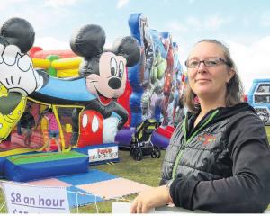 Pop Up Playground owner Amber Scarth at the Mayfield A&amp;P Show. Photo: Supplied