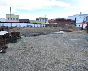 The site of the new South Dunedin library and community complex. PHOTO: PETER MCINTOSH