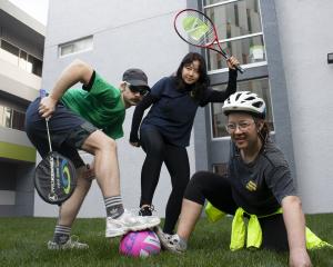 Matt Joils, Samantha Cheng (centre) and Sophie Sutherland like to take a playful approach to...